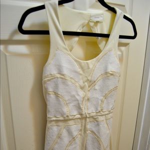 Sequin white dress knee length